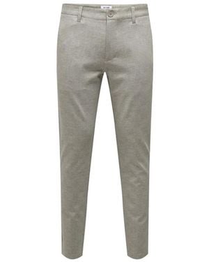 Only & Sons Moderne Slim-Fit Chino Broek - Grijs