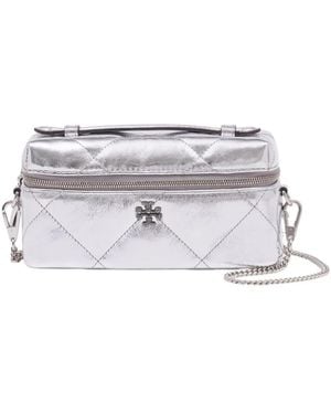 Tory Burch Kira Diamond Quilt East-West Schultertasche - Weiß
