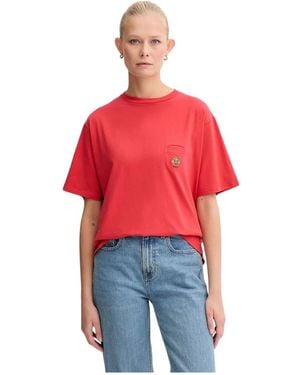 Bally T-Shirt Met Borstzak - Rood