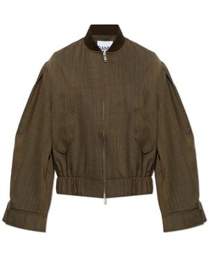 Ganni Bomber Jackets - Verde