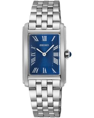 Seiko Accessoires ,Grijs ,Klassiek Horloge - Blauw