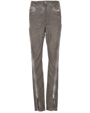 Rick Owens Graue Drkshdw Baumwollhose Mit Taschen