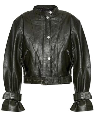 Gestuz Jassen ,Groen ,Leer Gzelena Leather Jacket