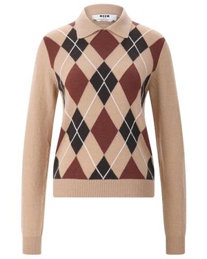 MSGM Ronde Hals Gebreid - Roze