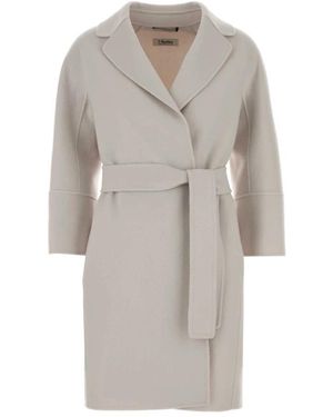Max Mara Belted Coats - Grey
