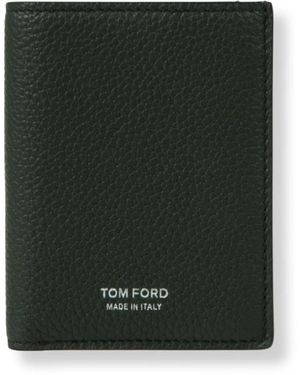 Tom Ford Accessoires ,Groen ,Leer Portacarte Bi-Fold