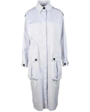 Patrizia Pepe Elegante Abrigo Con Mezcla De Poliéster, Mujer, Talla - Azul