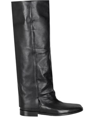 FRU.IT Leder Tube Stiefel Mit Lederfutter - Schwarz