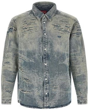 DIESEL Denim Shirts - Gris