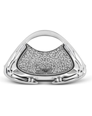 Balmain Borsa jolie madame media in strass - Grigio