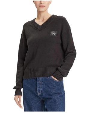 Calvin Klein V-Neck Knitwear - Nero