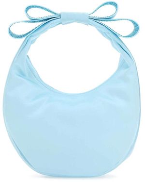 Mach & Mach Tassen ,Blauw ,Satijn Small Cadeau Handbag