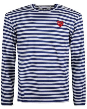Comme des Garçons Long Sleeve Tops - Blue