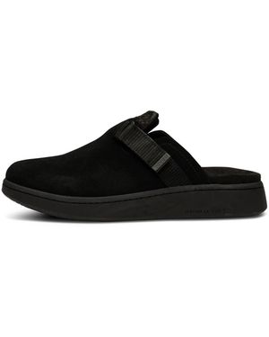 Woden Klassieke Zwarte Suède Sandalen