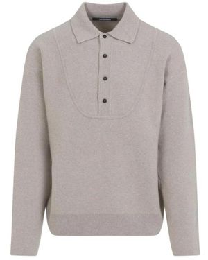 Jacquemus Gebreide Polo Sweater - Grijs