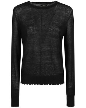 Pinko Round-Neck Knitwear - Negro
