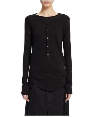 Ann Demeulemeester Long Sleeve Tops - Nero