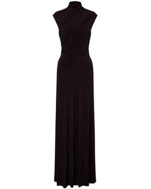 Alberta Ferretti Draped Wickel-Maxikleid - Schwarz