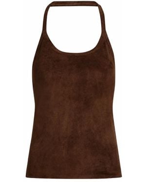 Stouls Tops ,Bruin ,Suède Miuccia Suède Top
