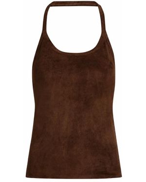 Stouls Tops ,Bruin ,Suède Miuccia Suède Top