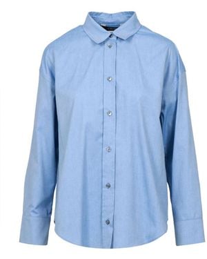 Max Mara Overhemden ,Blauw ,Katoen Oxford Shirt