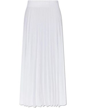 Balmain Rokken ,Wit ,Pailletten Geplooide Paillettenrok