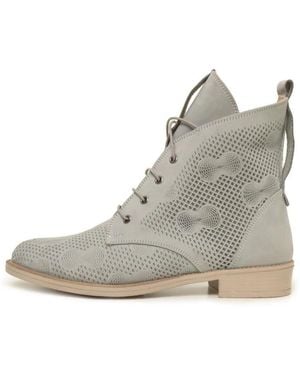 CESARE GASPARI Perforierte Lederstiefeletten - Grau