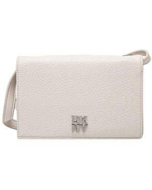 DKNY Logo-Plakette Umhängetasche - Natur