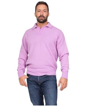 Amaranto V-Neck Knitwear - Morado
