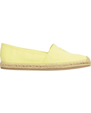 Tommy Hilfiger Schoenen ,Geel ,Katoen Gele Tulp Geborduurde Espadrilles