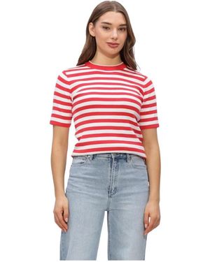 Object Objester S/S New Knit Pullover - Rood