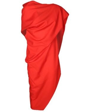 Issey Miyake Wrap Dresses - Red