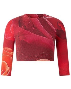 Roberto Cavalli Long Sleeve Tops - Red