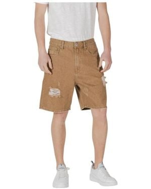 Gianni Lupo Denim Shorts - Neutro