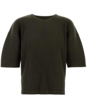 Issey Miyake Truien & Vesten ,Groen ,Polyester Truien - Zwart