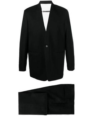 Jil Sander Single Breasted Suits - Black
