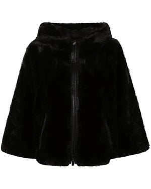 Pinko Cadetia Cape Met Capuchon - Zwart