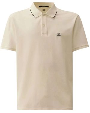 C.P. Company Polo Shirts - Natural