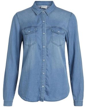 Vila Denim Shirts - Blauw