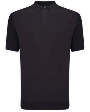 Genti Polo Half Zip - Schwarz