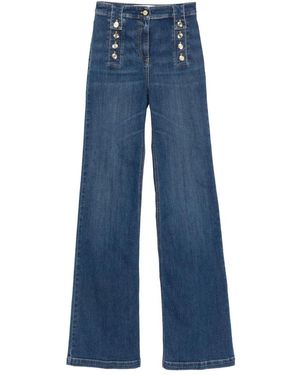 Elisabetta Franchi Wide Jeans - Blue