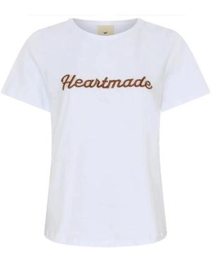 Heartmade Weißes Logo T-Shirt Top