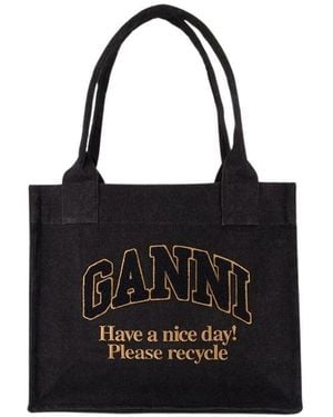 トートバッグ Ganni FW25 (A6897 099) ganni handbag womanlarge easy shopper banana print - a6897