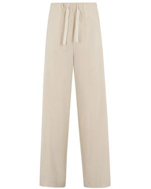 Semicouture Straight Trousers - Natural