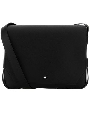 Montblanc Tassen ,Zwart ,Leer Belt Messenger Bag Van Sartoriaal Leder
