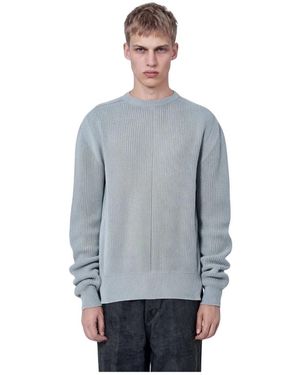 Rick Owens Truien & Vesten ,Grijs ,Wol Fisherman Round Neck - Blauw