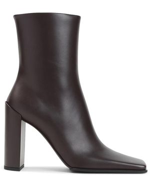 Alaïa Schoenen ,Bruin ,Leer Square 90 Enkellaarsjes - Grijs