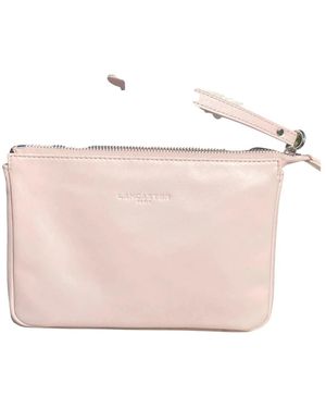 Lancaster Tassen ,Roze ,Leer Parisienne Leren Clutch Met Rits