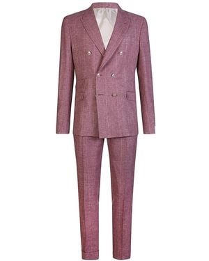 Eleventy Double Breasted Suits - Rood