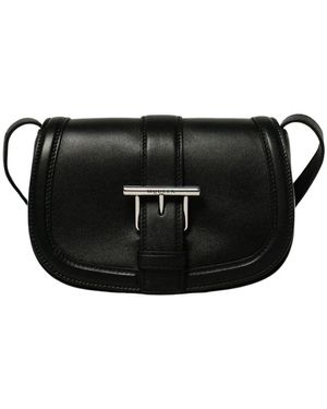 McQueen Schwarze Leder Umhängetasche